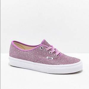 Vans Purple Glitter Authentics Sneakers